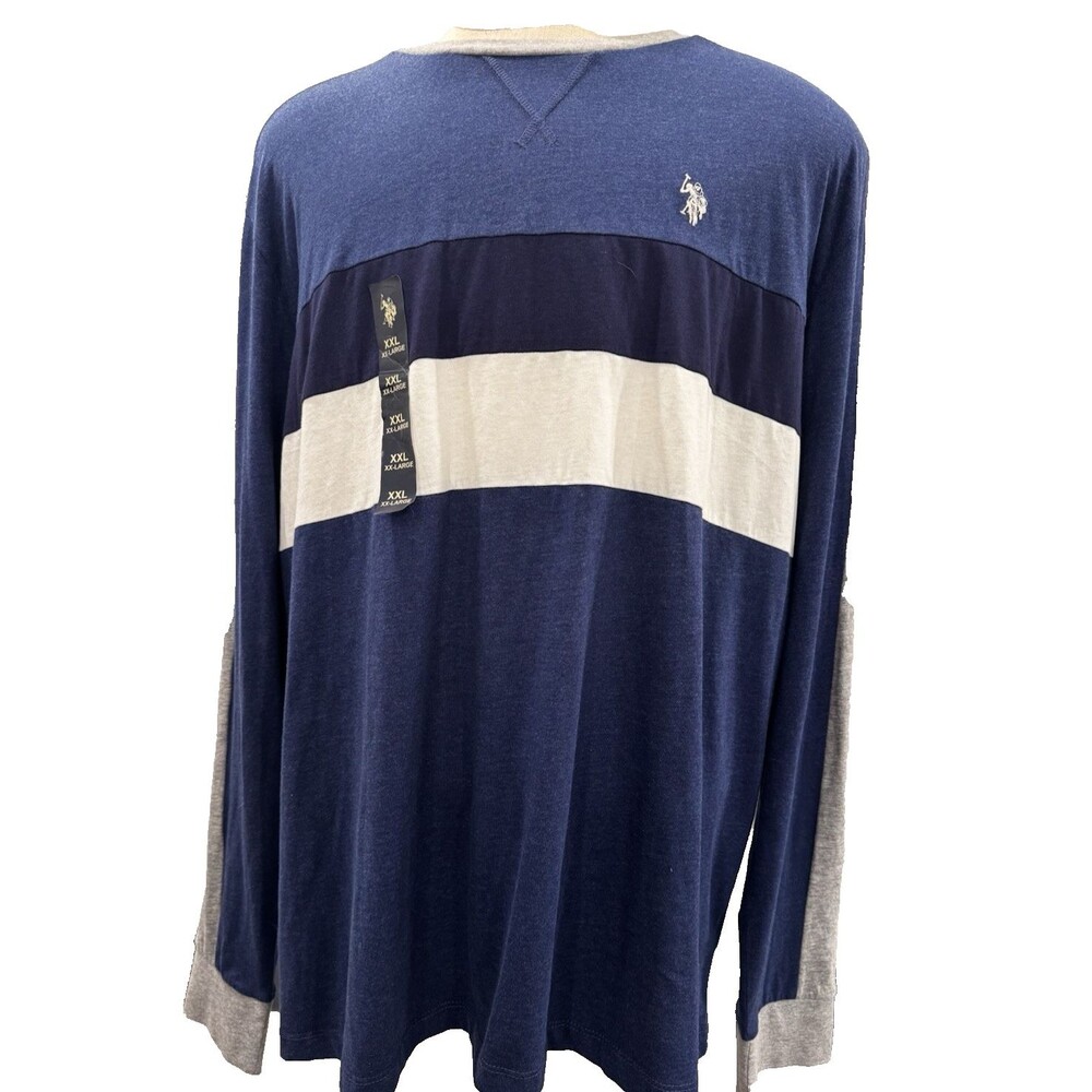 US Polo Assn. Long Sleeve Blue Multi Color T-Shirt XXL New With Tag